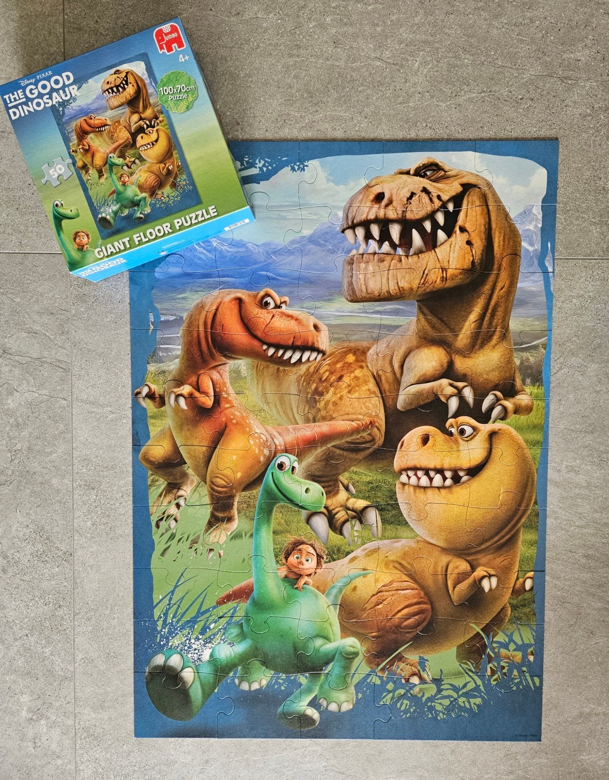 Disney Pixar The Good Dinosaur Giant Floor Puzzle 50 stukjes, Ophalen of Verzenden, 10 tot 50 stukjes, Gebruikt, 4 tot 6 jaar
