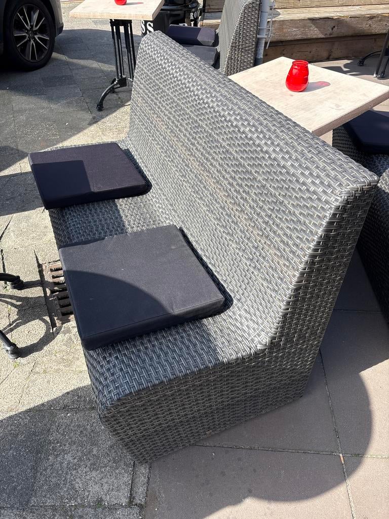 6x Terrasbanken - Wicker Loungebanken voor Buiten, Ophalen, Gebruikt, Wicker