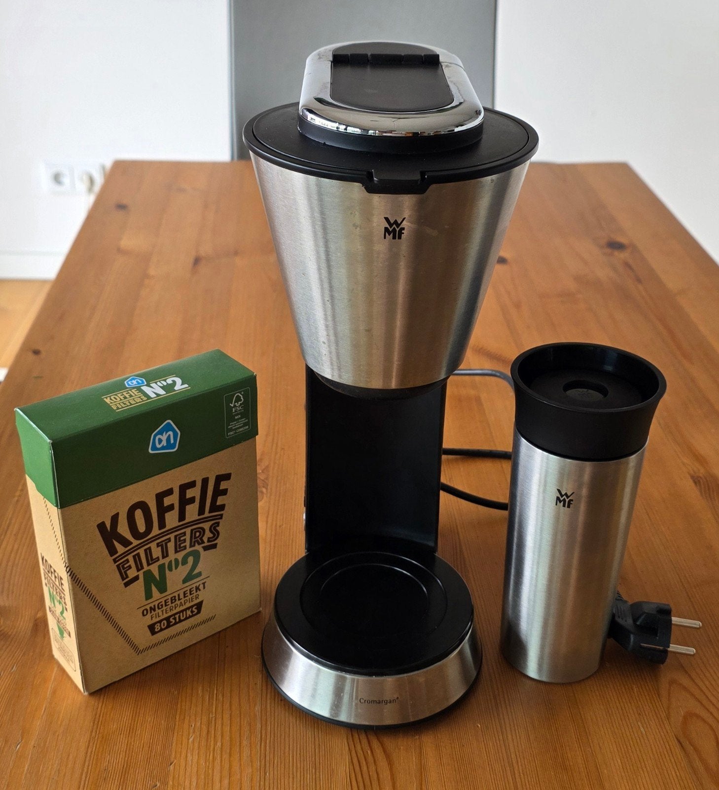 WMF Kitchen Mini Koffiezetapparaat met to-go beker, Ophalen, Gebruikt, Koffiemachine, Gemalen koffie