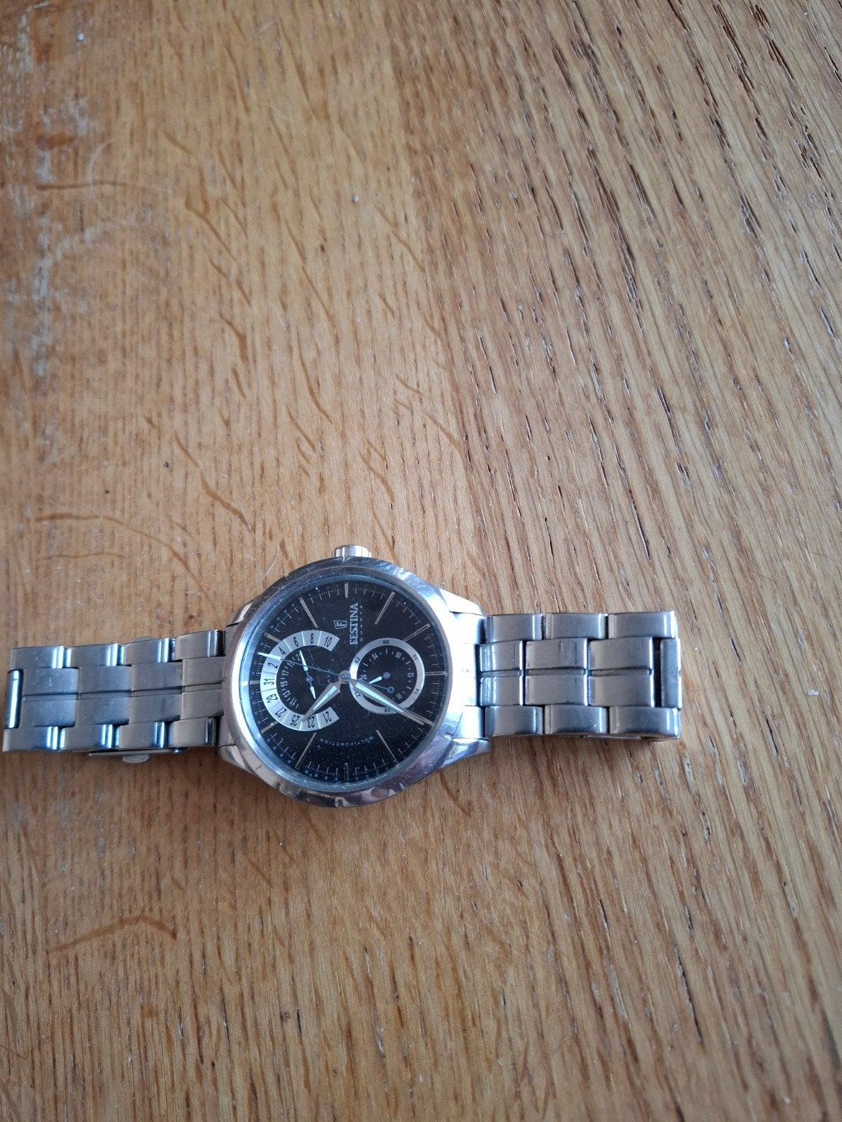 Festina herenhorloge - Nieuwe batterij nodig, Staal, Gebruikt, Staal, Polshorloge