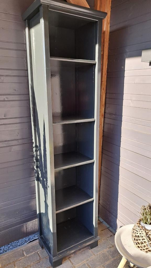 Antraciet kast 200x55 cm met planken, Ophalen, Met plank(en), Gebruikt, 200 cm of meer