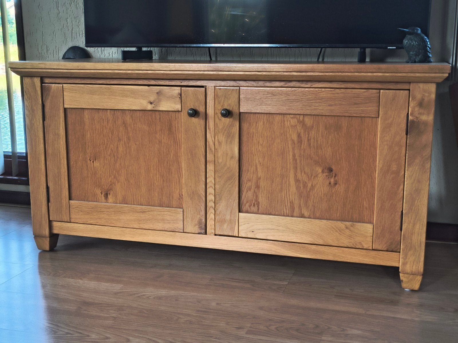 TV kast grenen, Ophalen, Gebruikt, 100 tot 150 cm, Minder dan 100 cm
