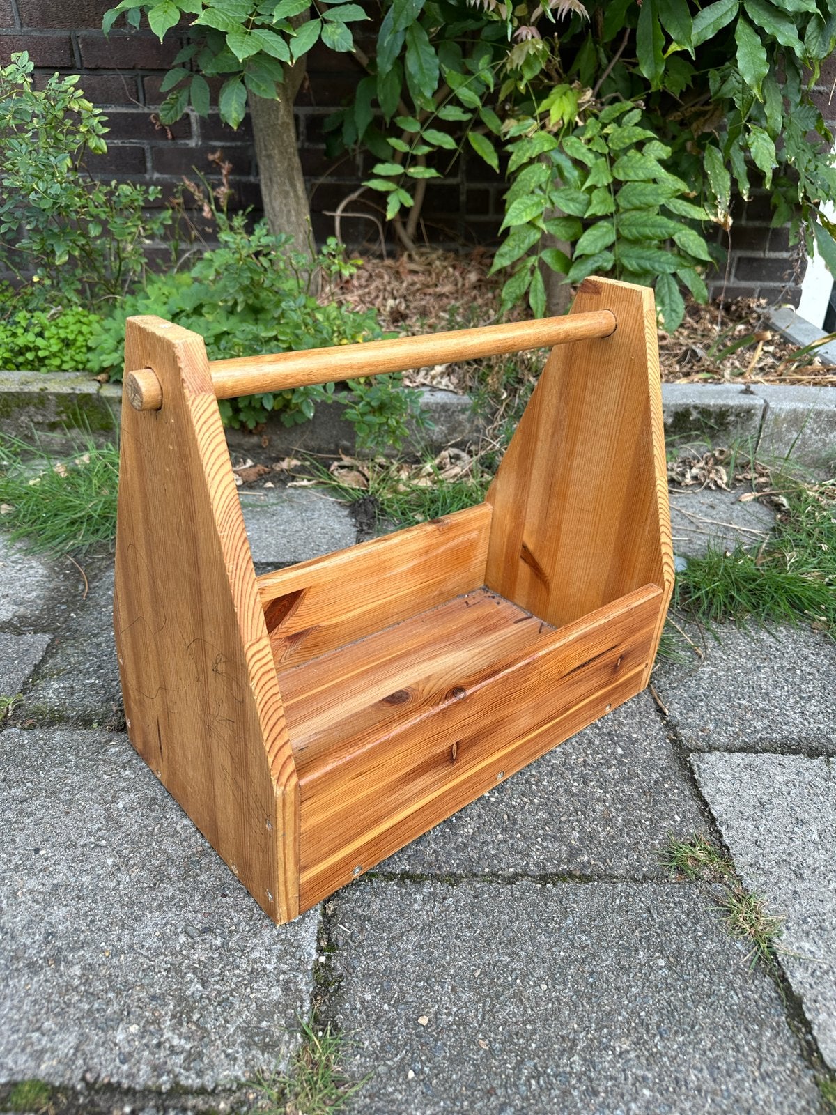 Vintage grenen gereedschapsbak speelgoedbak handgemaakt, Met handvat, Gebruikt, Overige typen, Vintage