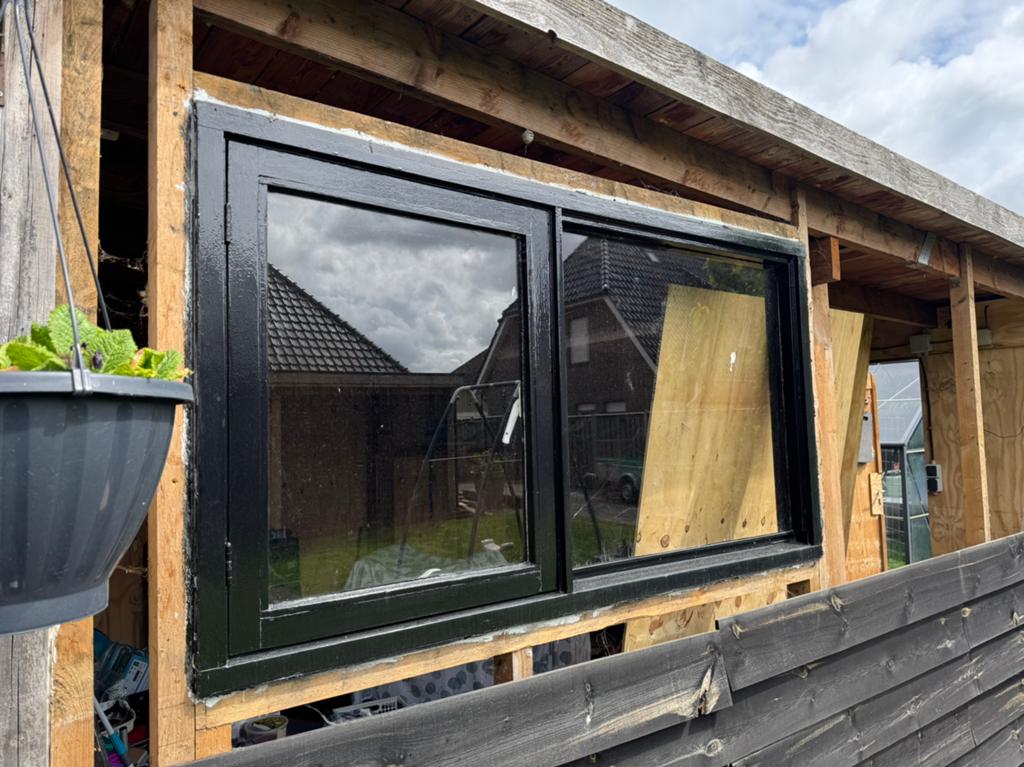 Kozijn met enkel glas, perfect voor schuurtje etc., Tuin en Terras, Tuinhuizen, Gebruikt, Schuur, Zonder ramen, Ophalen