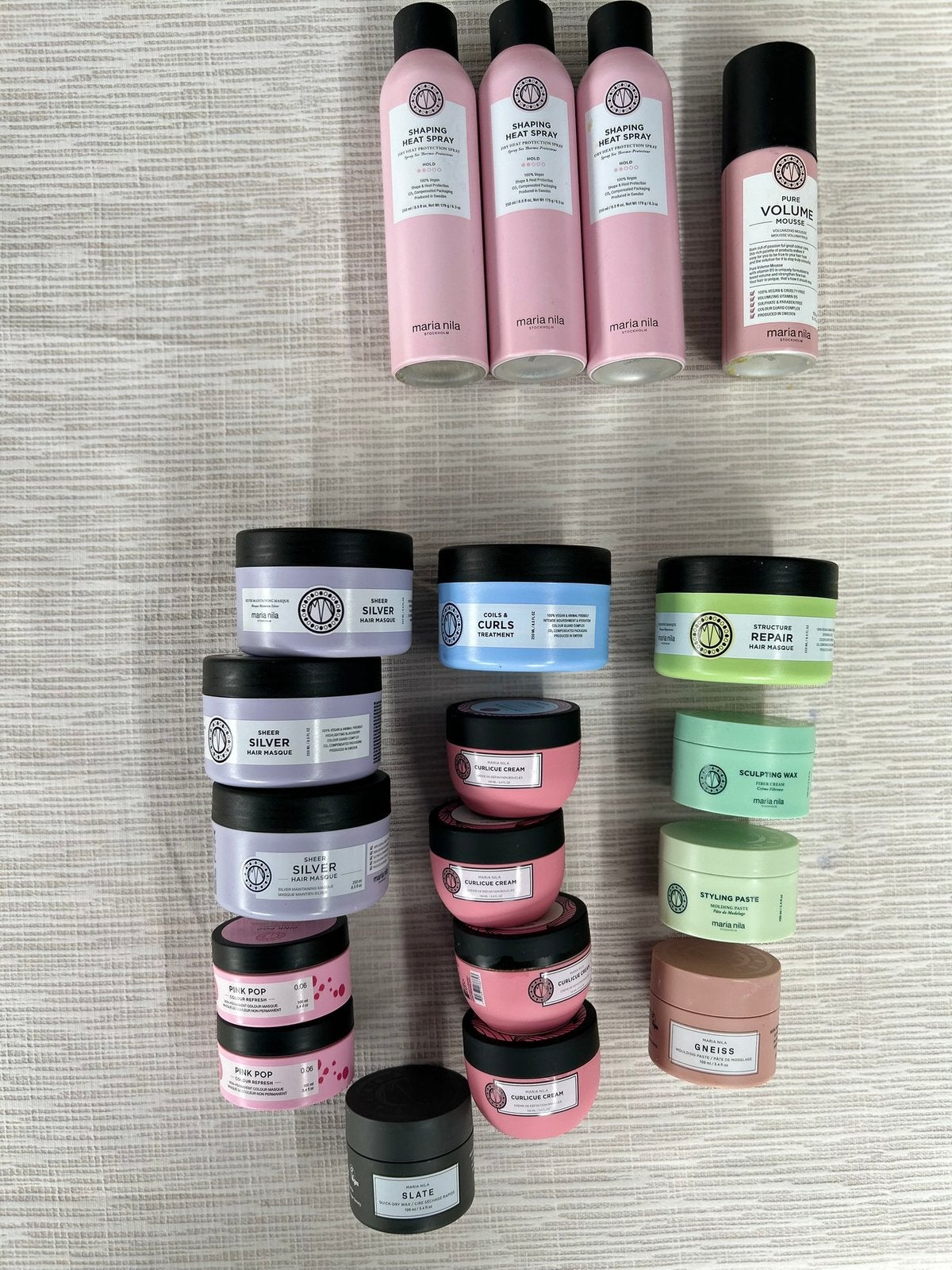 Nieuwe Maria Nila salonproducten – complete partij –40 stuks, Ophalen, Nieuw, Haarverzorger of -hersteller