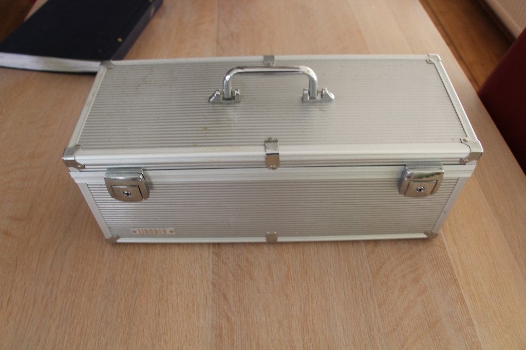 Aluminium opbergkoffer voor cd's - Lindner, Gebruikt, -, -, -