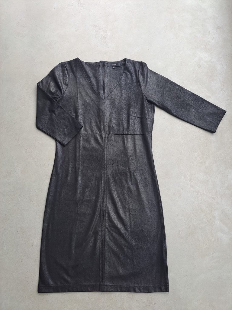 Leerlook jurkje maat S, Kleding | Dames, Soyaconcept, Zwart, Ophalen of Verzenden, Zo goed als nieuw