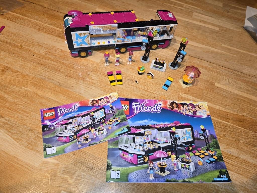 Lego Friends 41106 Popster Tourbus - Compleet!, Ophalen of Verzenden, Zo goed als nieuw, Complete set, Lego