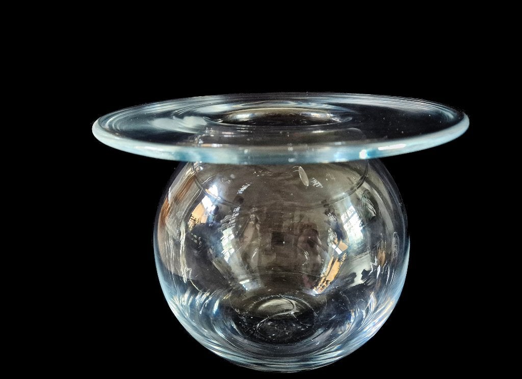 Schitterende mondgeblazen Nanny Still design Saturnus vaas, Ophalen of Verzenden, Gebruikt, Handgemaakt, Glas
