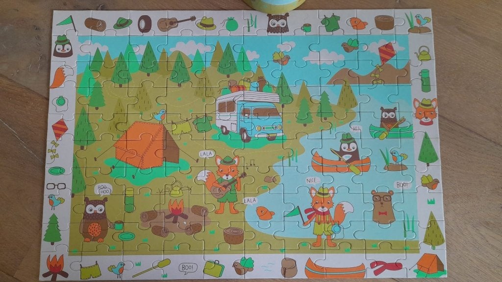 Kinderpuzzel van 100 stukjes, Ophalen of Verzenden, Meer dan 50 stukjes, Zo goed als nieuw, 4 tot 6 jaar