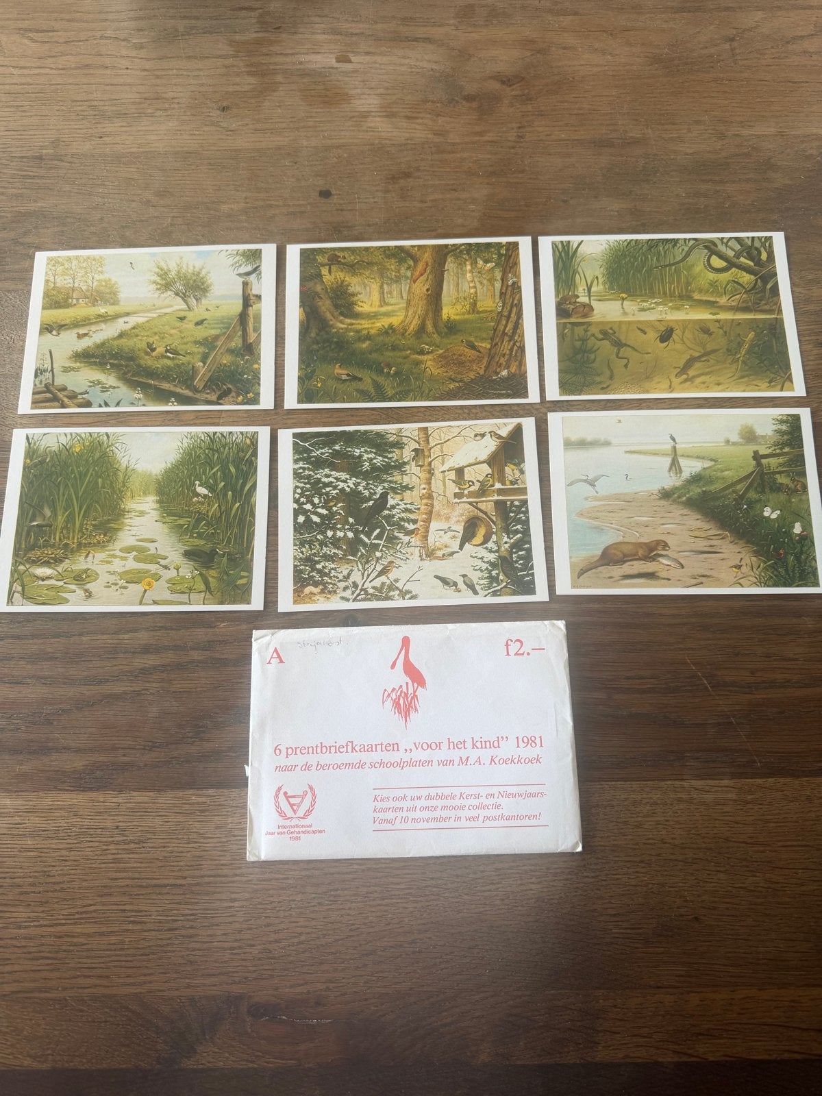 6 Prentbriefkaarten "voor het kind" 1981 M.A. Koekkoek, Ophalen of Verzenden
