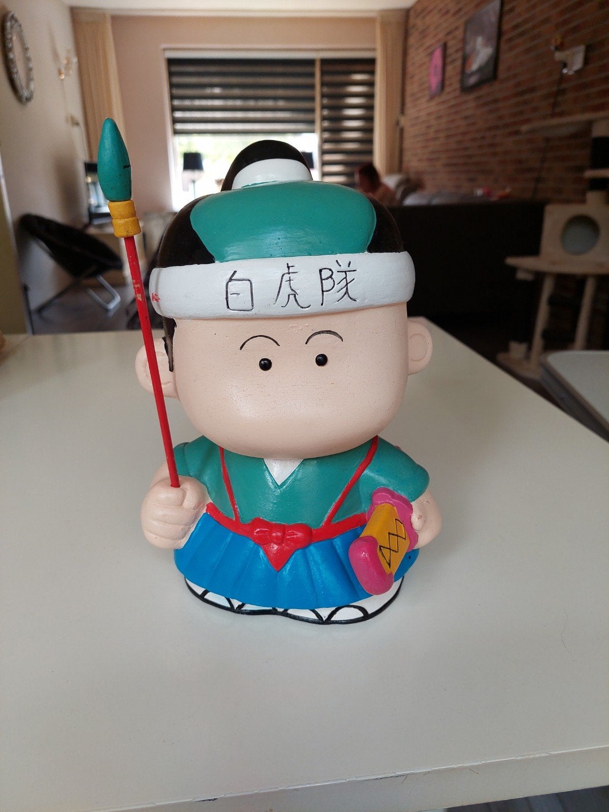 Zeldzame, vintage Celengan Japanse  Samurai Katana spaarpot, Verzamelen, Ophalen of Verzenden, Zo goed als nieuw, Overige thema's