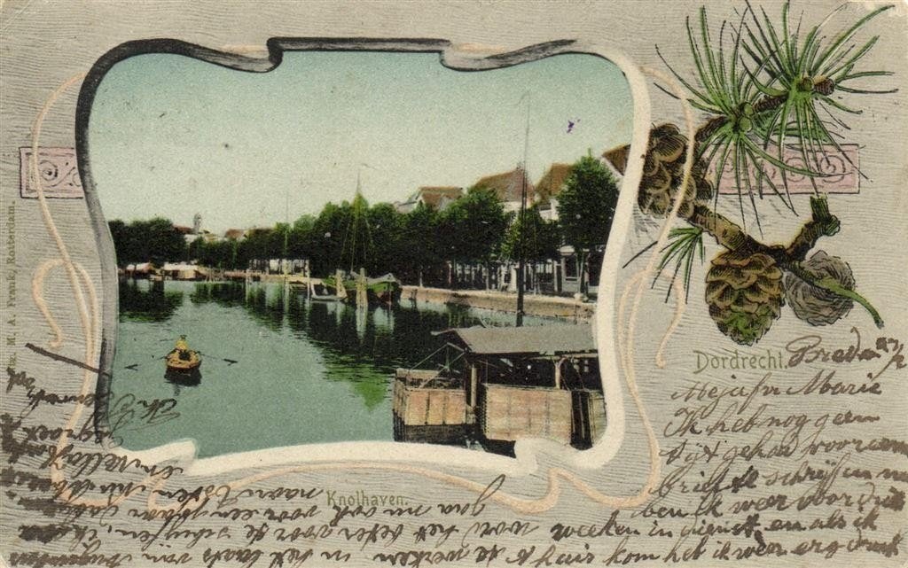 Knolhaven. - Dordrecht. - boot - 1905 gelopen, Verzenden, Voor 1920, Gelopen, Zuid-Holland