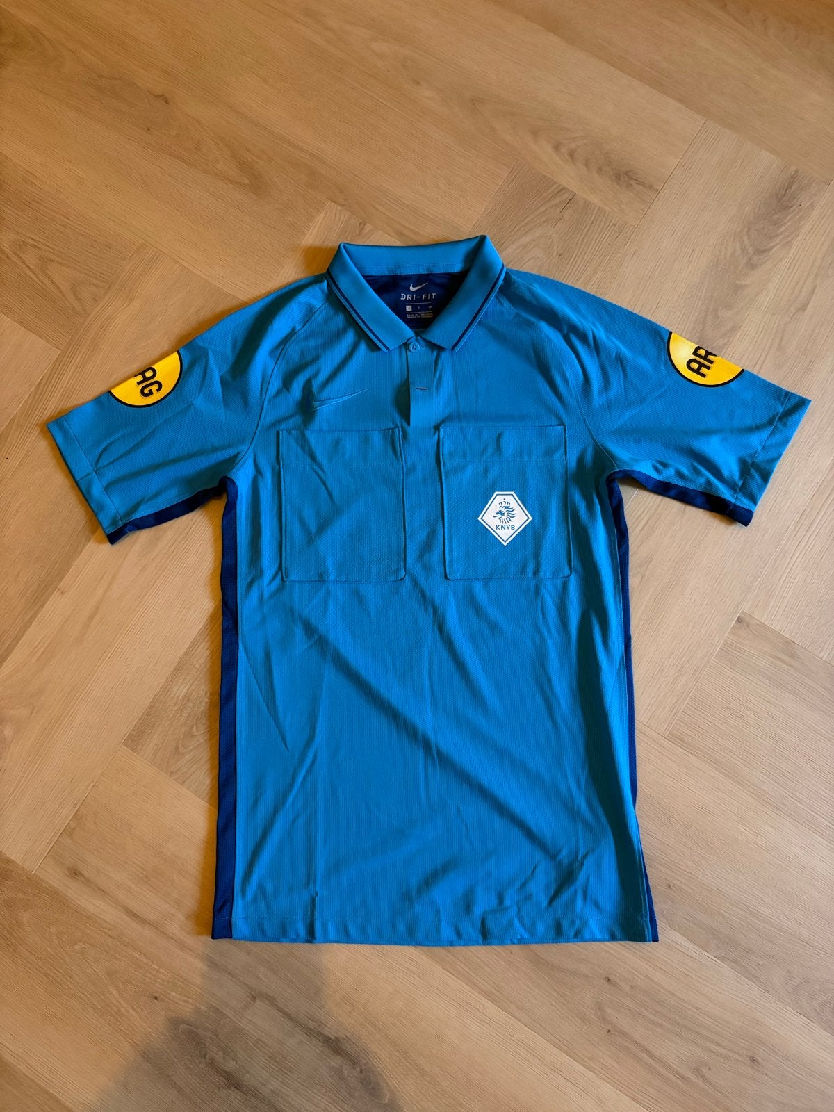 Nike KNVB ARAG Scheidsrechtershirt, Blauw, Ophalen of Verzenden, Zo goed als nieuw, Voetbal