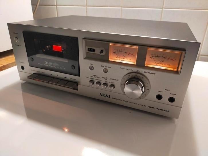 Akai CS-702D II Stereo Cassettedeck Mintstaat, Audio, Tv en Foto, Ophalen, Enkel, Akai