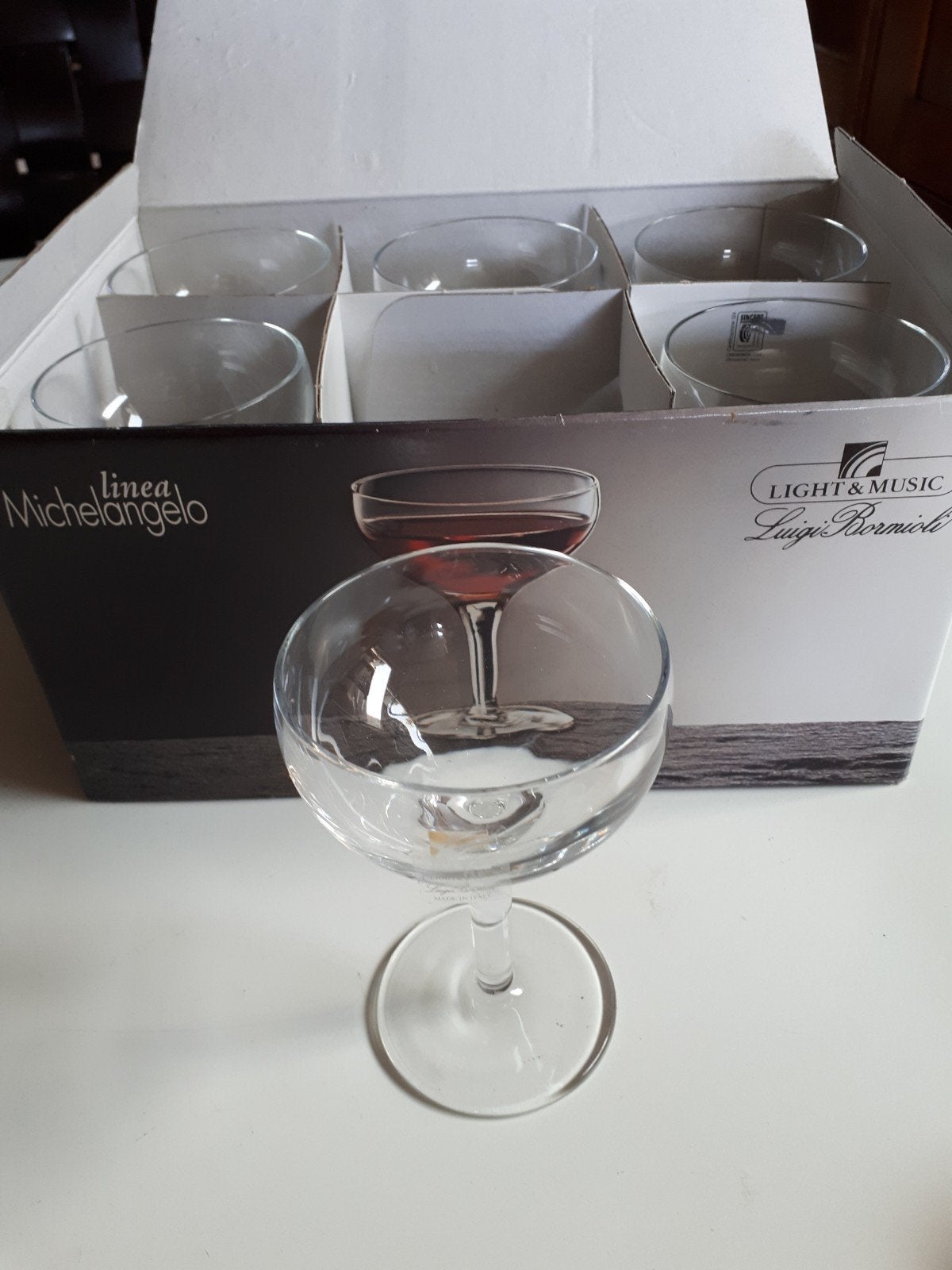 cocktail kristal glazen nieuw in doos 6 st., Ophalen of Verzenden, Nieuw, Borrel- of Shotglas