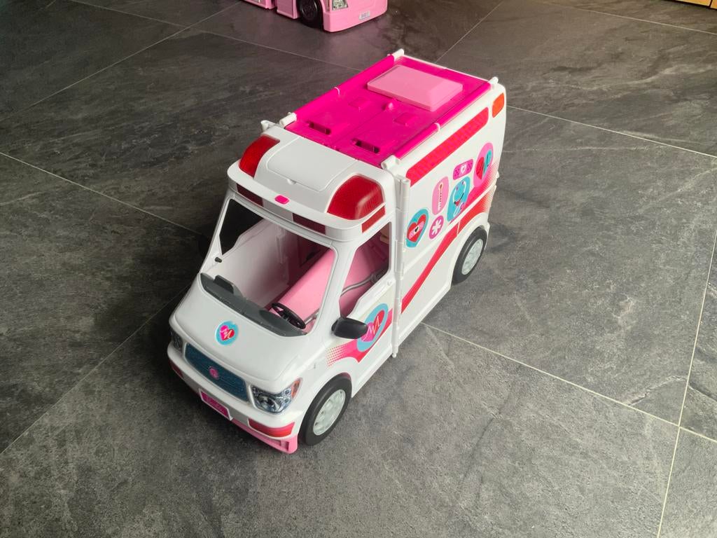 Roze speelgoed ambulance voor kinderen, Ophalen, Zo goed als nieuw
