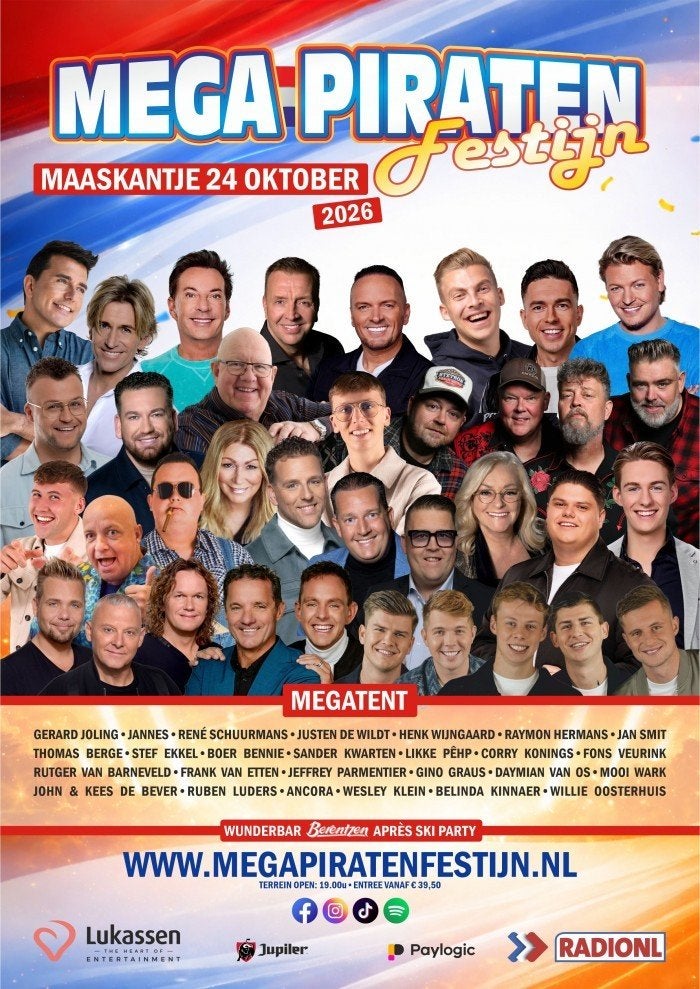 Mega piraten festijn Maaskantje staanplaatstickets, Drie personen of meer