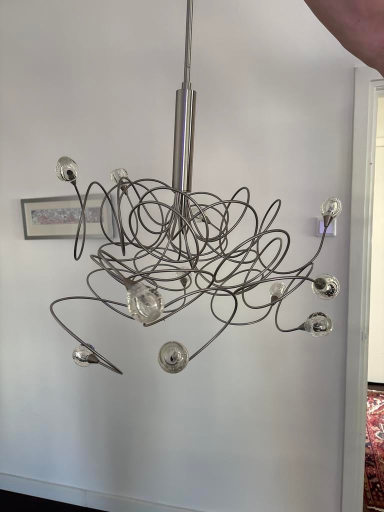 Design plafondlamp Harco Loor - Modern & Uniek, Ophalen, Zo goed als nieuw, Glas