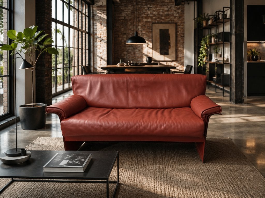 Tito Agnoli voor Matteo Grassi  Selaria bank Cognac/leer, Ophalen, Gebruikt, 150 tot 200 cm, Tweepersoons