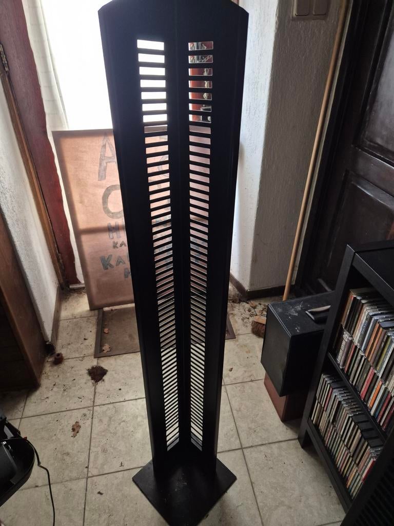 Zwarte CD-rek toren voor 150+ CD's, Ophalen, Gebruikt, 150 discs of meer, Metaal