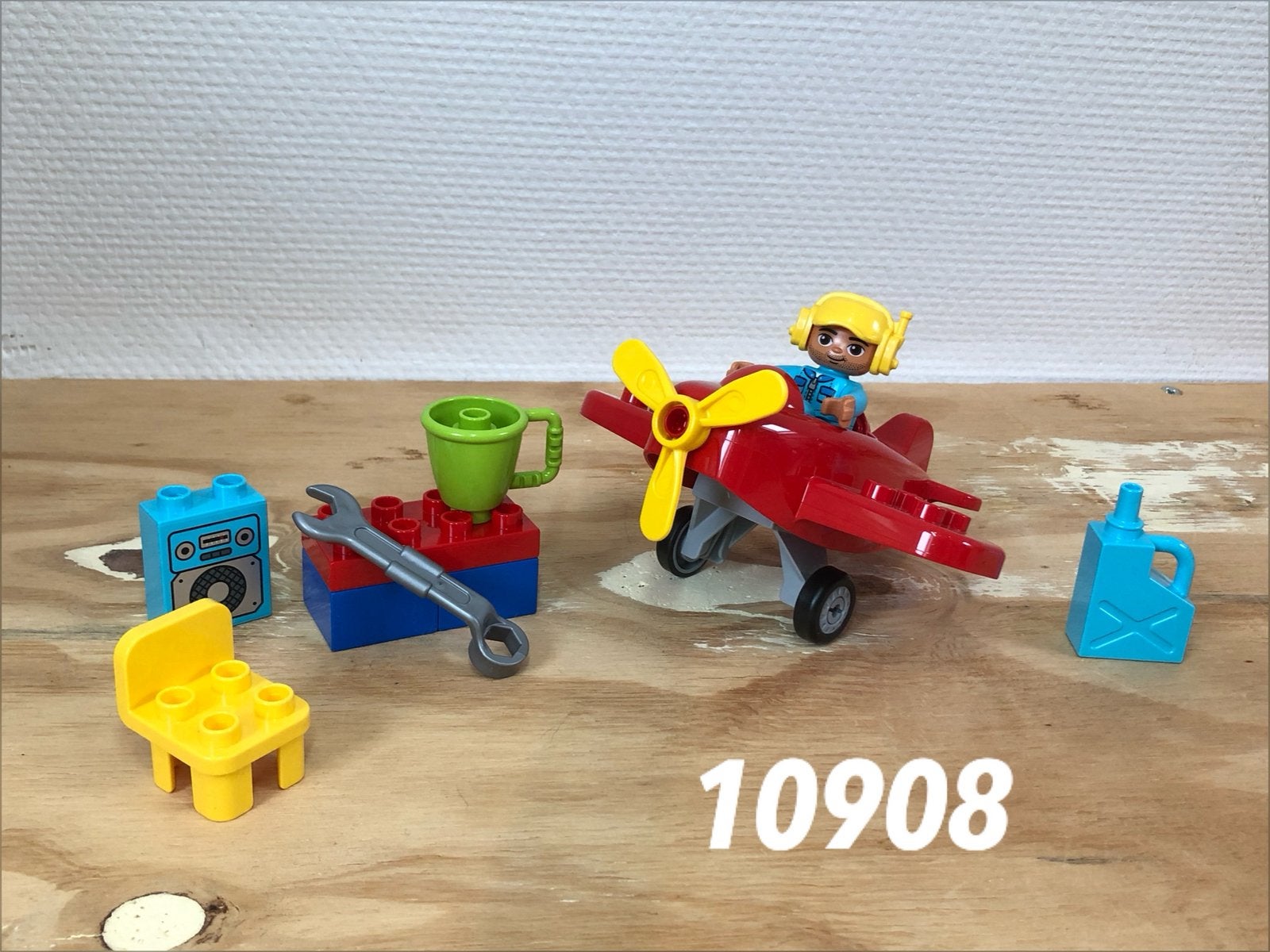 Duplo vliegtuig 10908 (compleet) 7, Ophalen of Verzenden, Zo goed als nieuw, Complete set, Duplo