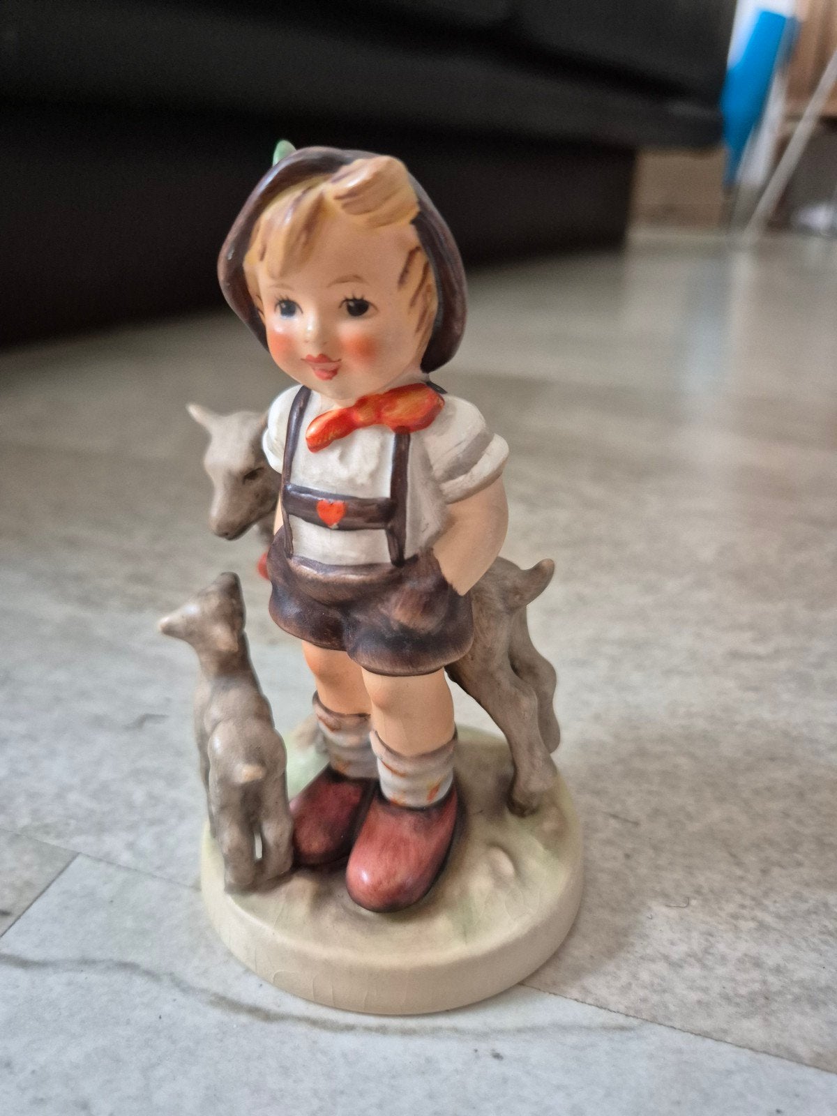 Hummel beeldje: Jongen met geiten - Goebel W. Germany 1948, Ophalen