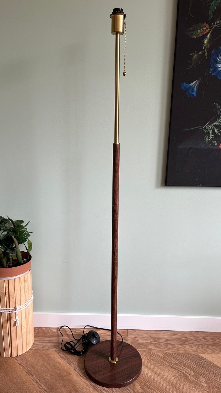 Staande vloerlamp, Ophalen, Modern, retro, afhankelijk van het soort kap., Nieuw, 150 tot 200 cm