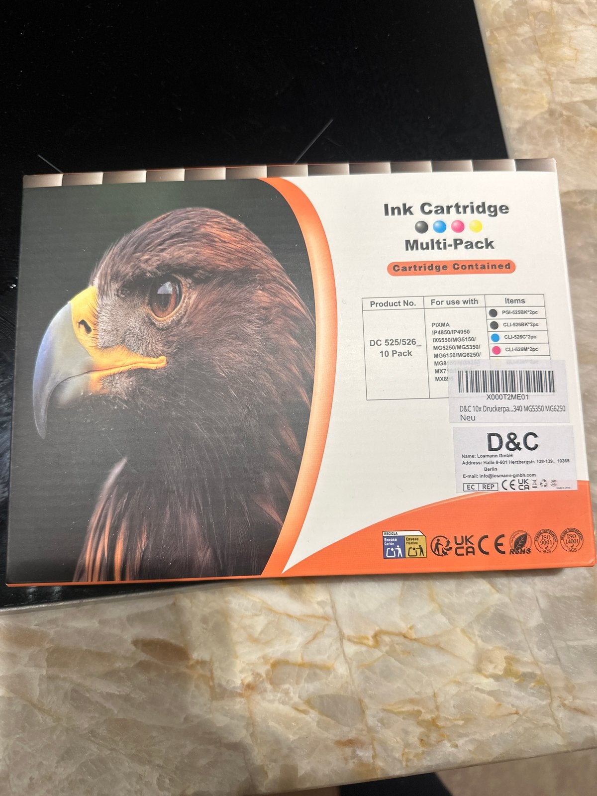 D&C Inktcartridge Multi-Pack voor Canon Printers (10 stuks), Ophalen of Verzenden, Nieuw, Cartridge