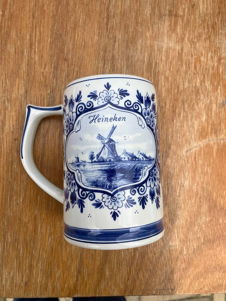 Delfts Blauw Heineken Bierpul - 't Delftsche Huys Handwerk, Ophalen of Verzenden