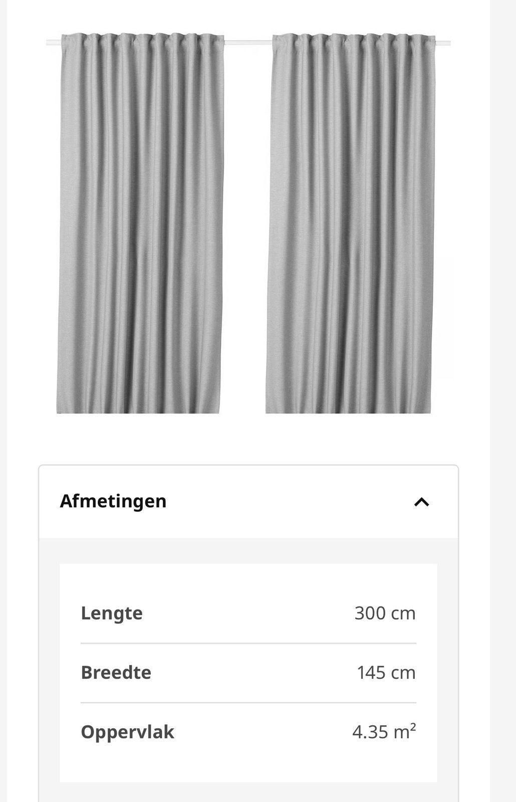 Vilborg gordijnen 2 stuks, Ophalen, Zo goed als nieuw, Grijs
