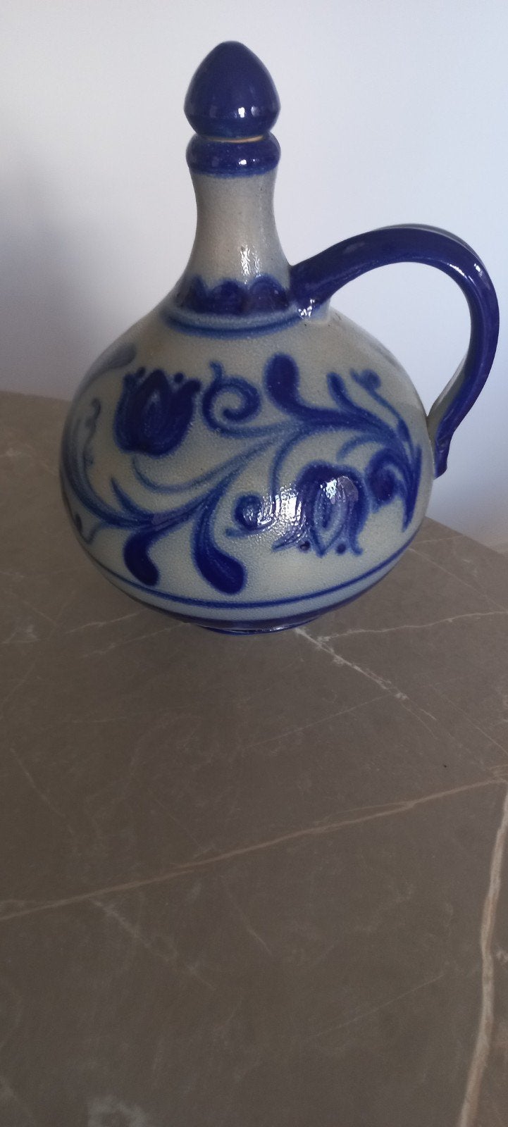 Kobaltblauw Kruik met Kurk, Antiek en Kunst, Ophalen of Verzenden