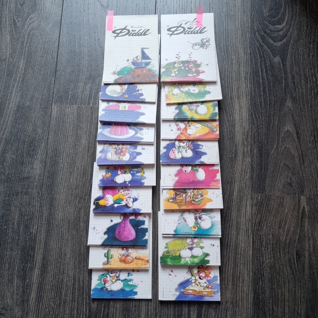 A6 Diddlblaadjes 71 tot 90, Verzamelen, Diddl, Ophalen, Diddl, Zo goed als nieuw, Papier, Kaart of Schrift