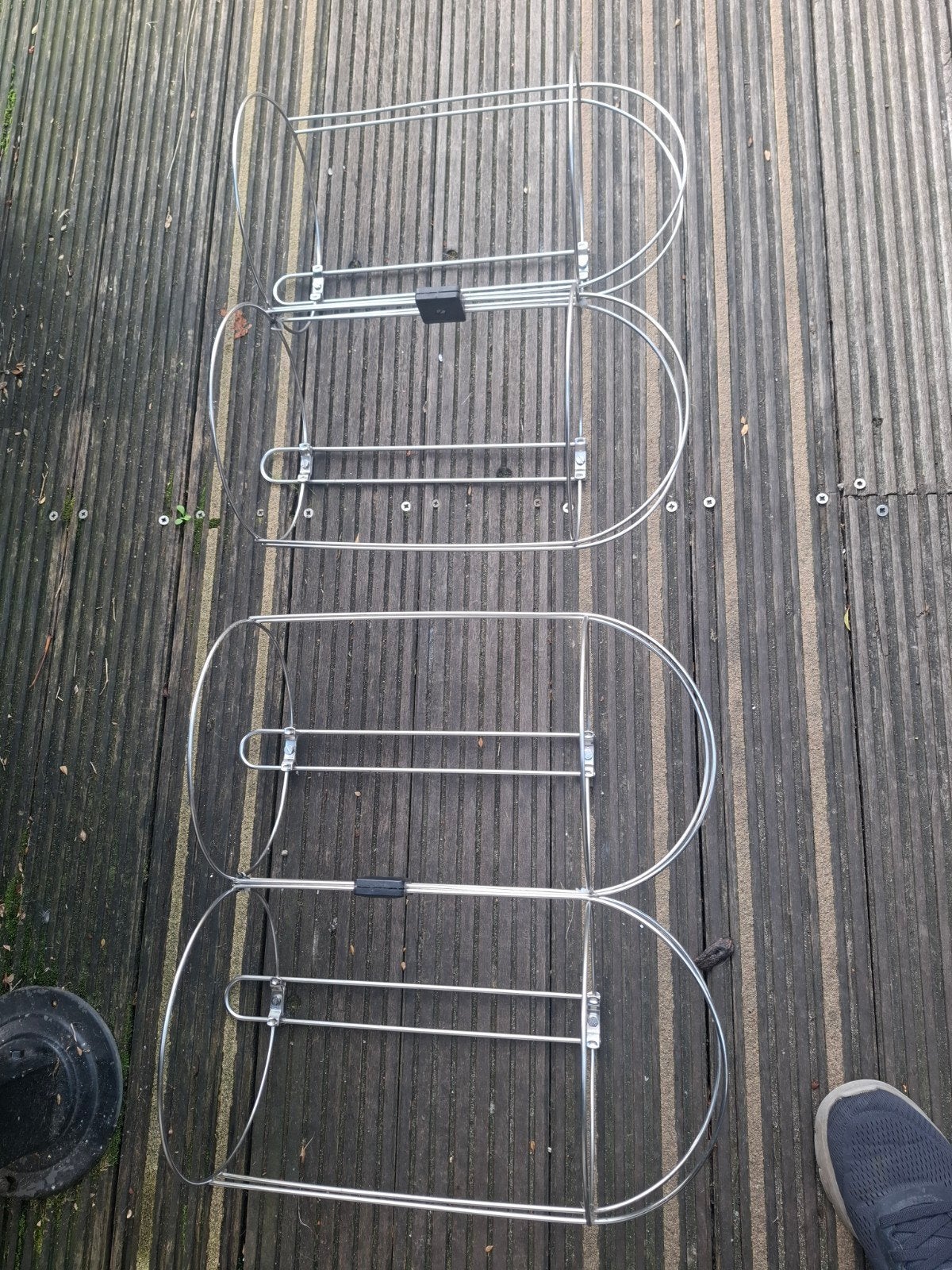 Roestvrijstalen fenderhouders - 4 losse houders, Watersport en Boten, Ophalen of Verzenden, Gebruikt, Overige typen