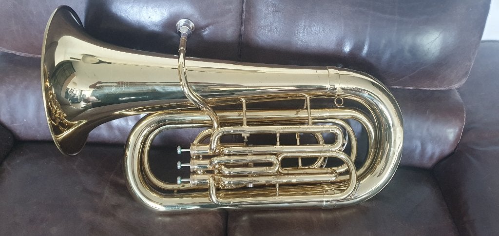 besson 787 bastuba, Ophalen, Gebruikt, Bes-tuba, Met koffer of draagtas