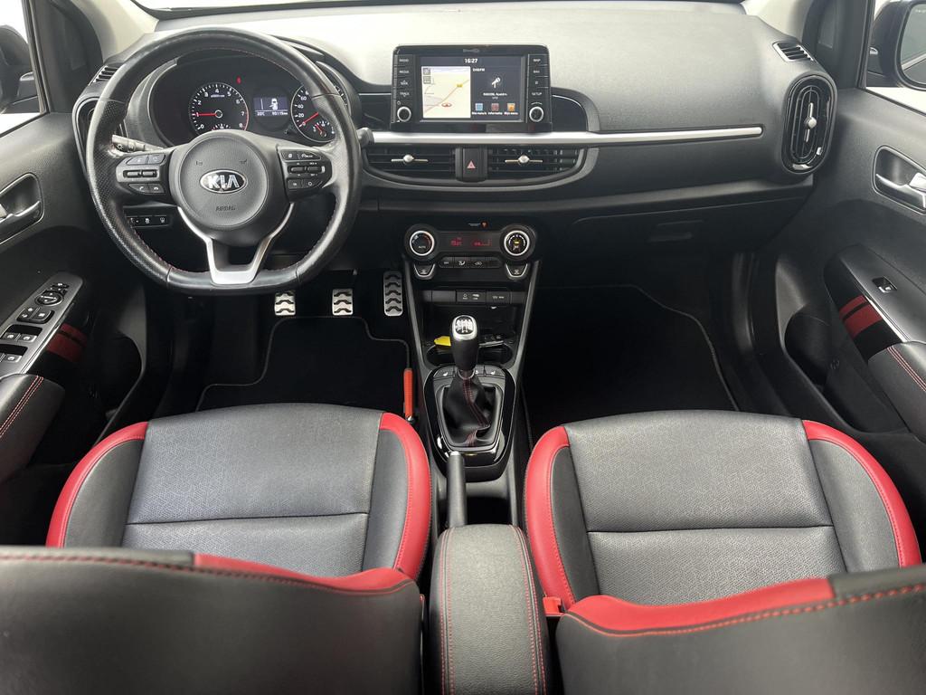 Kia Picanto 1.0 T-GDI 100PK GT-Line / Stoel- en Stuurverwarm, Auto's, Voorwielaandrijving, 101 pk, Gebruikt, Zwart