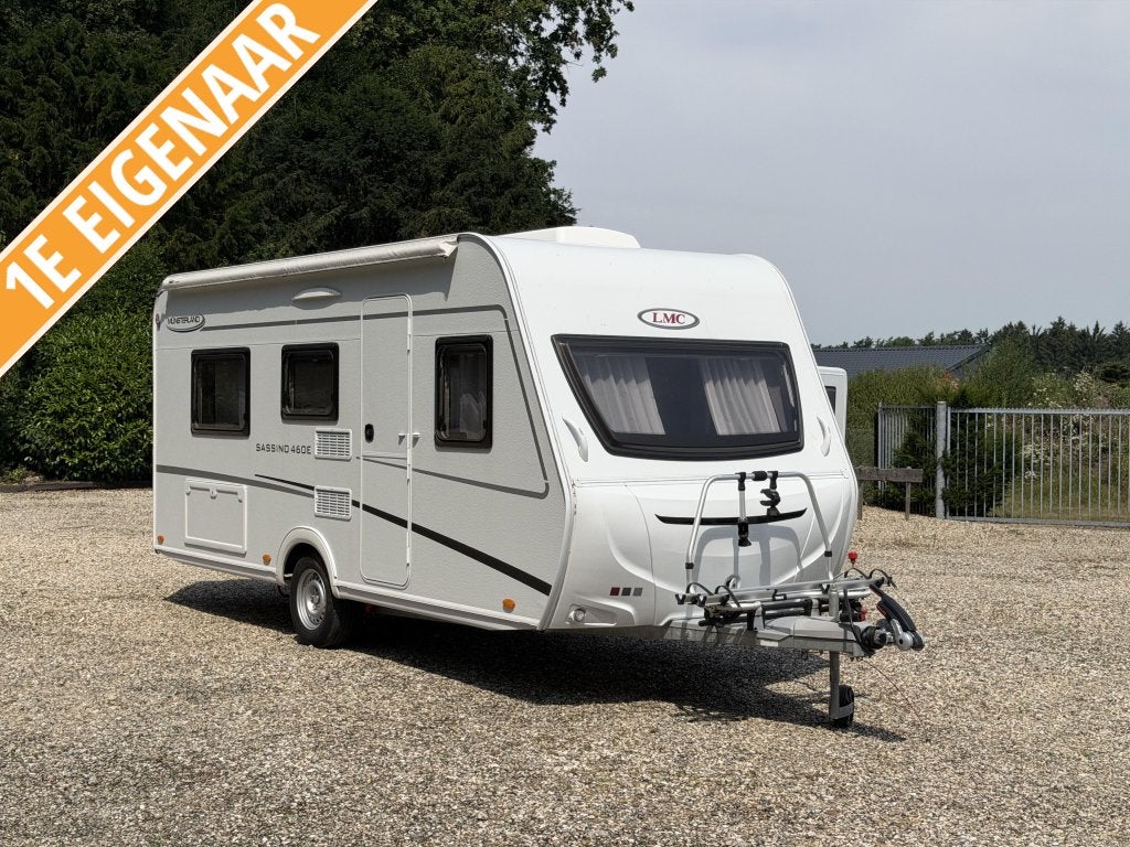 LMC Sassino 460 E Topstaat Mover Fietsdrager luifel, Caravans en Kamperen, Schokbreker, Bedrijf, Treinzit, 5 tot 6 meter