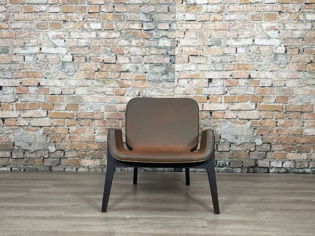 Poltrona Frau Jockey – Cognac | Poltrona Frau Style Center, Ophalen, Gebruikt, Design, 75 tot 100 cm