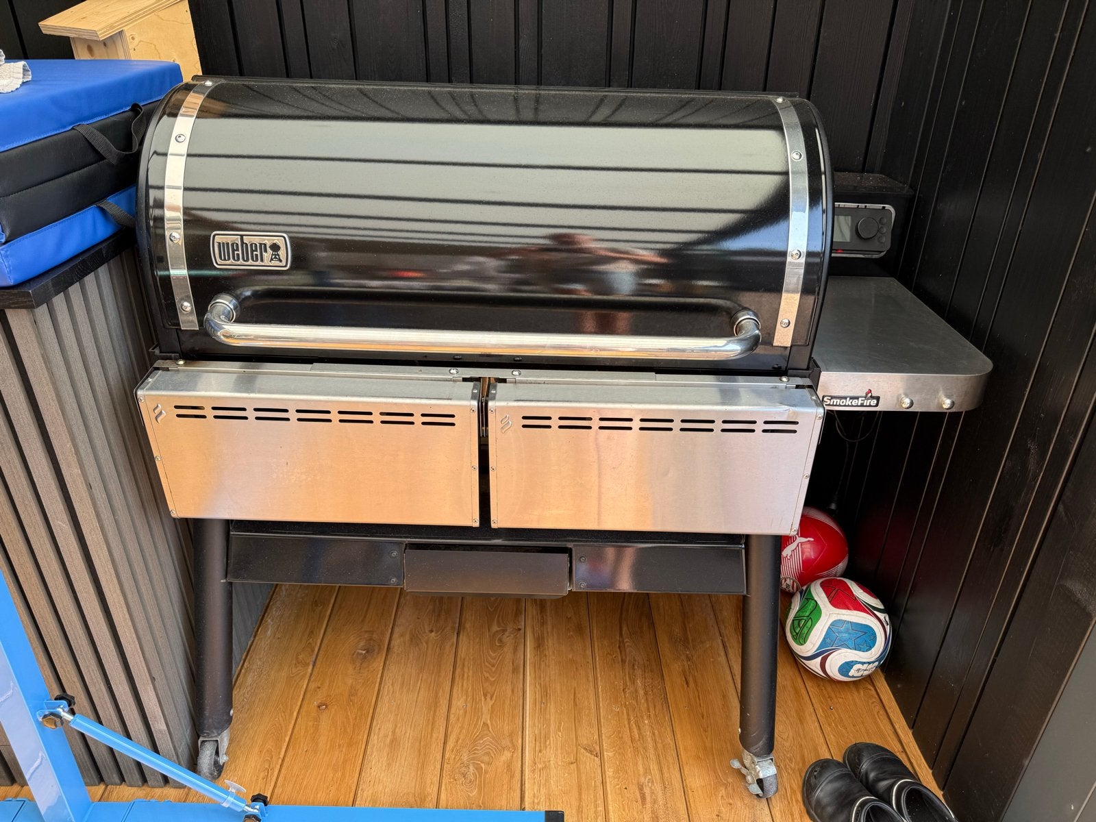 Weber EX6 Smoker met extra pallets, Ophalen, Gebruikt