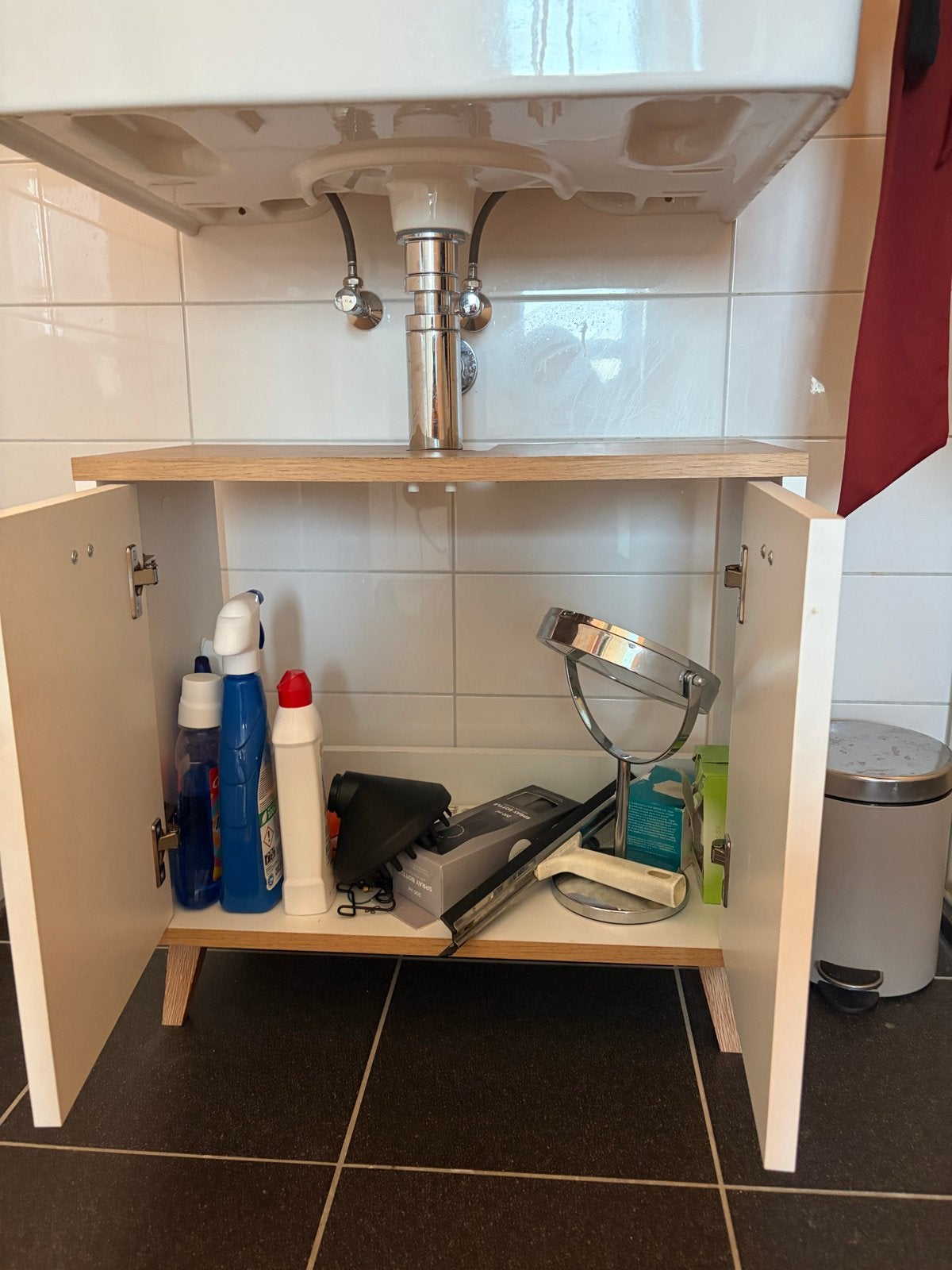 Wastafelonderkast met 2 deuren, Ophalen, Gebruikt, 50 tot 100 cm, Minder dan 100 cm
