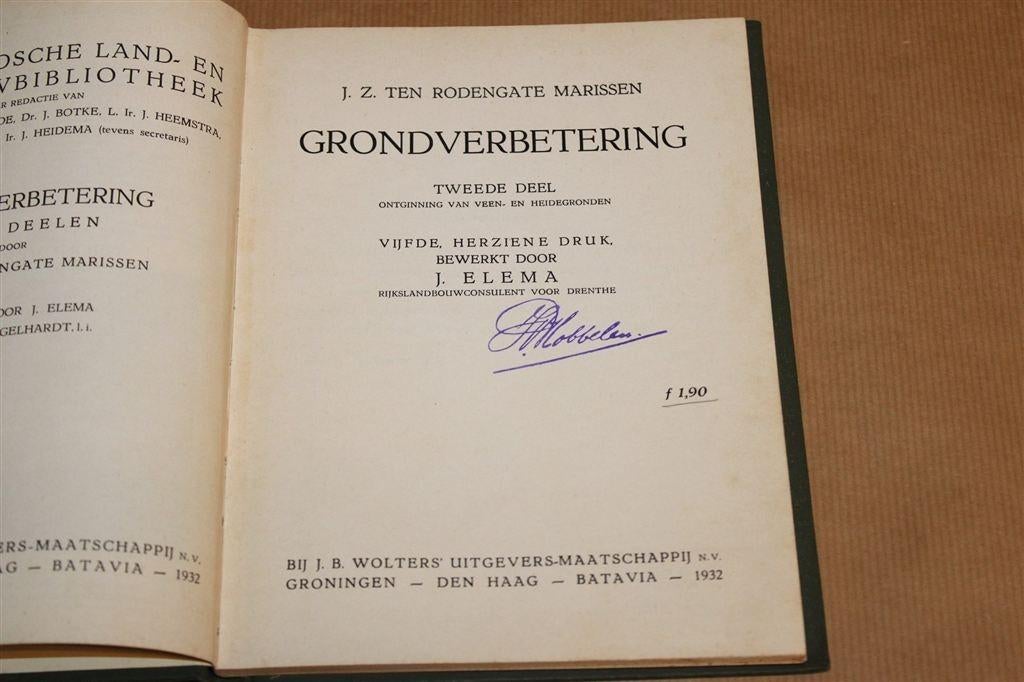 Grondverbetering — Deel 2 Ontginning Veen & Heide [1923], Ophalen of Verzenden, Gelezen