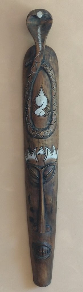 muurkunst afrika, tribal masker,  volgnr 33, Hout, Geschilderd, Afrika, Ophalen of Verzenden