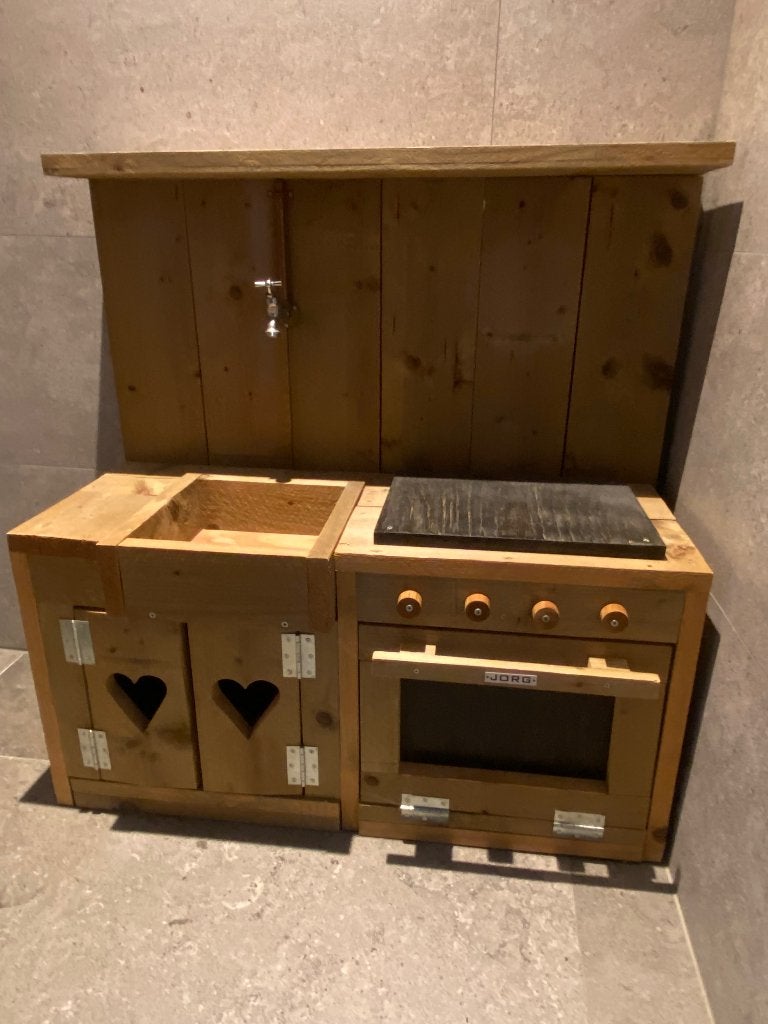 Steigerhouten Speelkeuken, Ophalen, Zo goed als nieuw, Hout, Speelkeuken