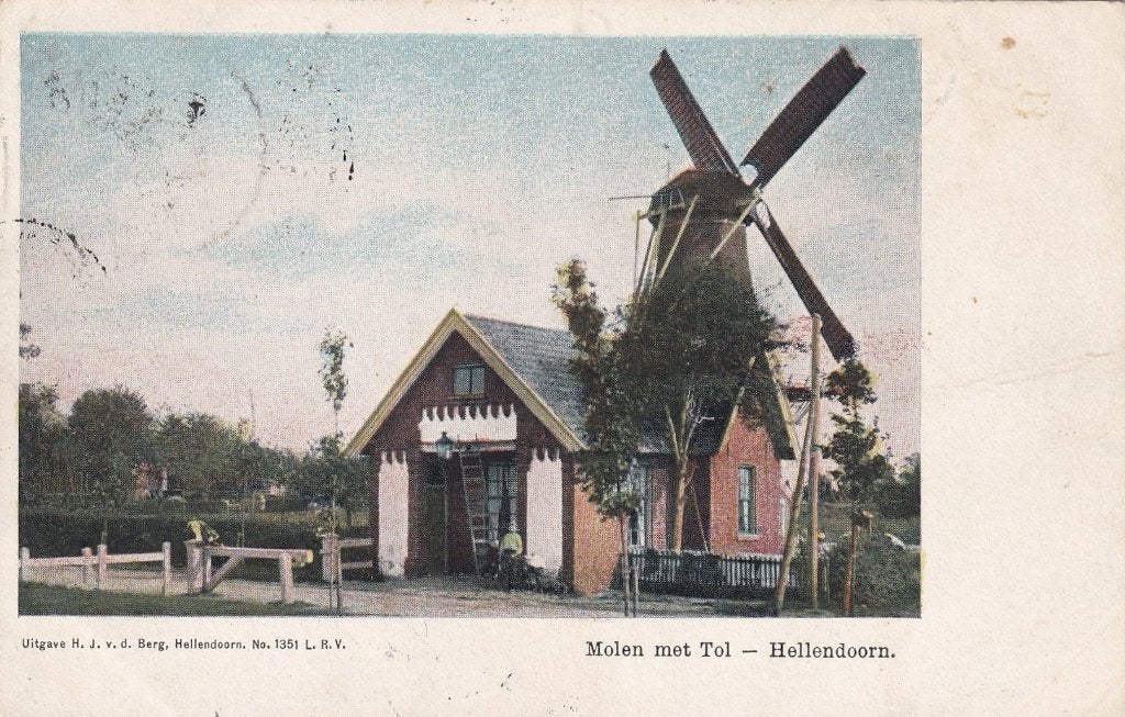 Hellendoorn, Molen, 1905., Verzenden, Voor 1920, Gelopen, Overijssel