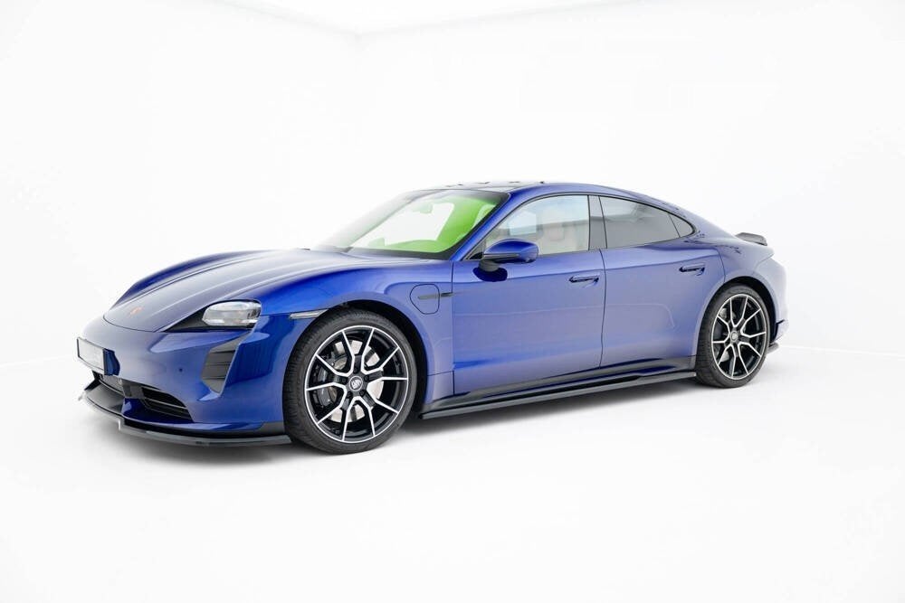 Voorlip sideskirt diffuser spoiler - Porsche Taycan Turbo S, Auto diversen, Tuning en Styling, Ophalen of Verzenden