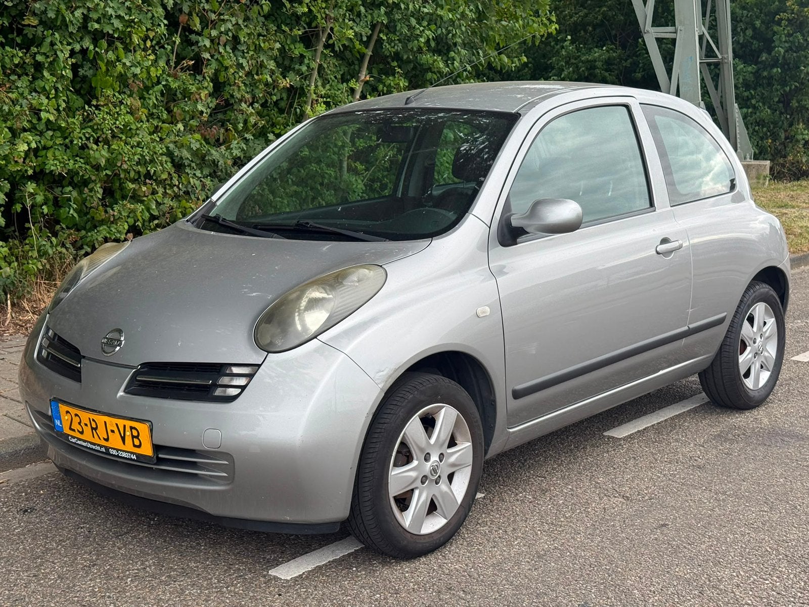 Nissan Micra 1.2 59KW 3DR 2005 Grijs AIRCO!, Auto's, Voorwielaandrijving, 31 €/maand, 4 cilinders, Origineel Nederlands