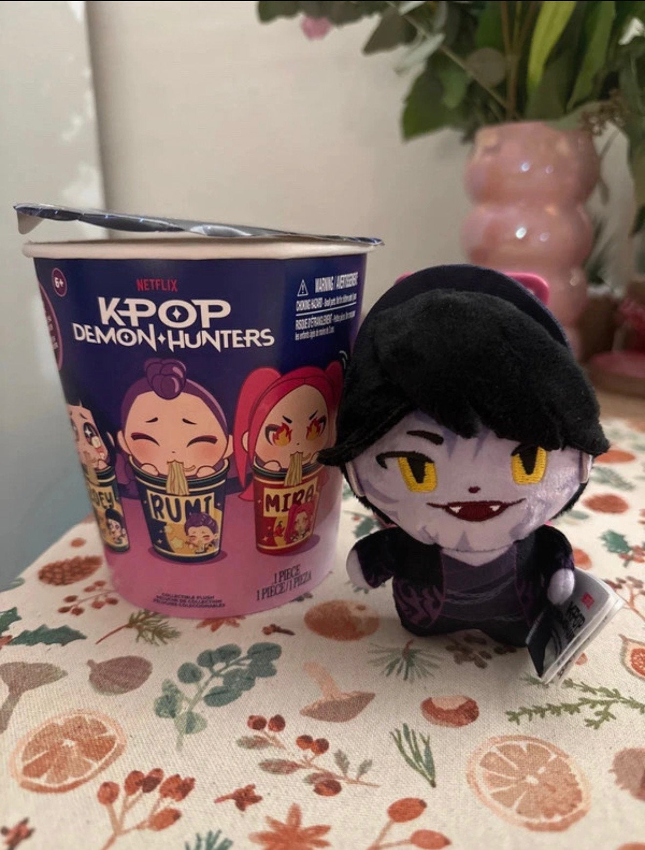 kpop demon hunters jinu mystery box noodles ramen plush, Ophalen of Verzenden, Zo goed als nieuw