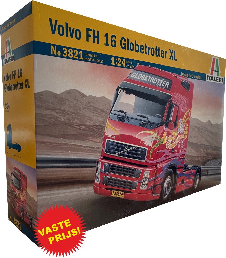 Volvo FH 16 Globetrotter XL (Italeri 3821) 1/24, Italeri, Groter dan 1:32, Nieuw, Ophalen of Verzenden