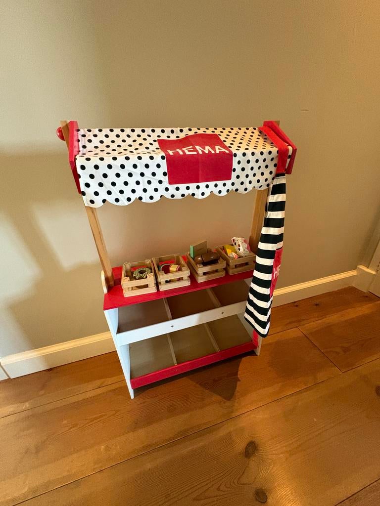 Hema houten marktkraam met accessoires, Ophalen, Gebruikt, Jongen of Meisje