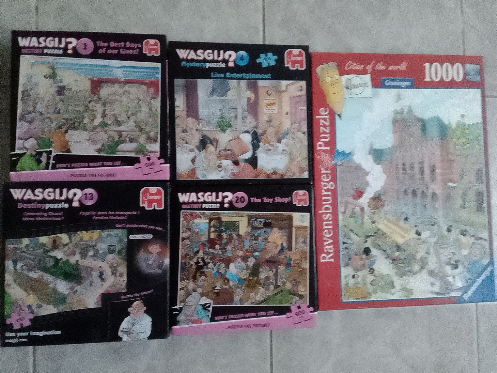wasgij en Ravensburger Groningen, Ophalen, 500 t/m 1500 stukjes, Zo goed als nieuw